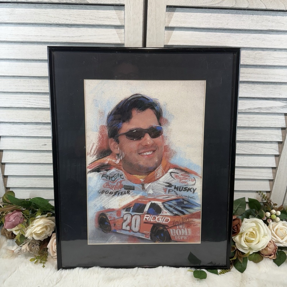NASCAR‎ -  Tony Stewart, Home Depot #20, Pastel Print by Haiyan, 2002